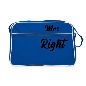 Cadeau de la Saint Valentin de Mme Always Right Couple - Sac Retro - bleu/blanc - Devant