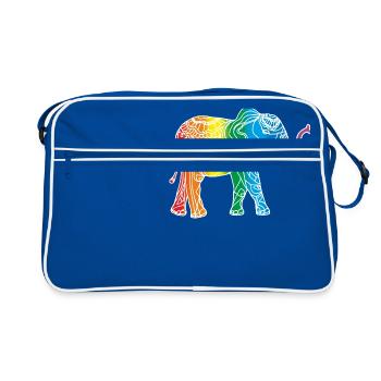 éléphant - Sac Retro - bleu/blanc - Devant