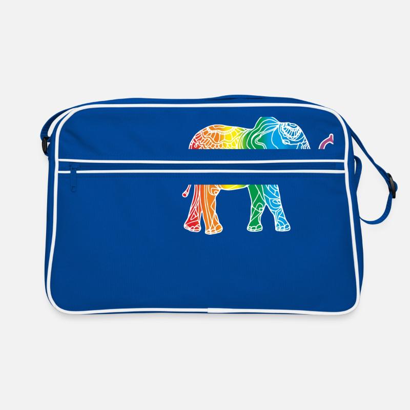 elephant - Retro Bag - blue/white