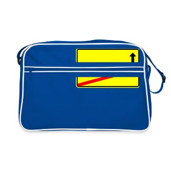 Town sign template - Retro Bag - blue/white - Front