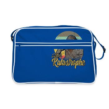 Old catastrophe - funny saying vintage retro - Retro Bag - blue/white - Front