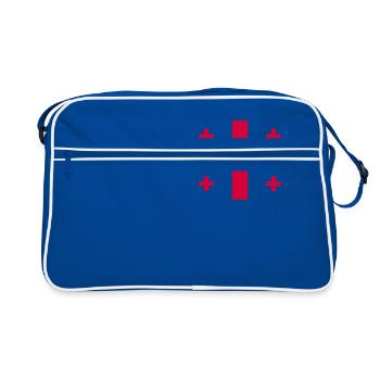 Géorgie - drapeau - Sac Retro - bleu/blanc - Devant