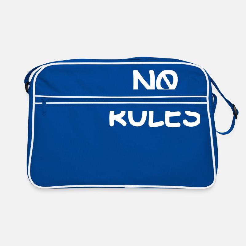 No rules Simple White - Retro Tasche - Blau/Weiß