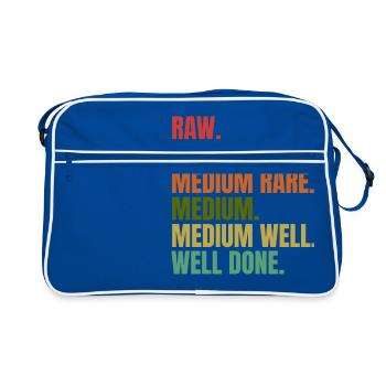 BBQ - Raw - Rare - Medium - Well Done - Retro - Retro Bag - blue/white - Front