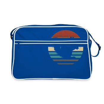 Écureuil avec noix Squirrel vintage rétro 80 - Sac Retro - bleu/blanc - Devant
