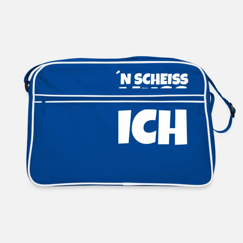 n scheis scheiß muss ich Einen Scheiss Spruch Retro Tasche