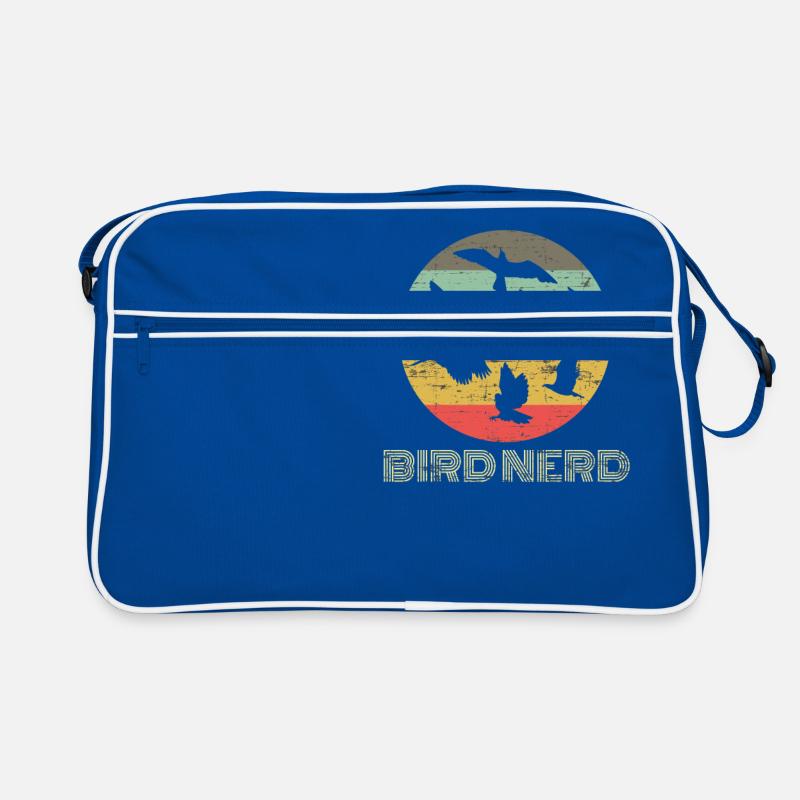Bird nerd bird bird watcher ornithologist - Retro Bag - blue/white