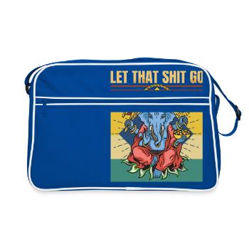 Yoga - Spiritual Ganesha - Meditation - Funny - Retro Bag - blue/white - Front