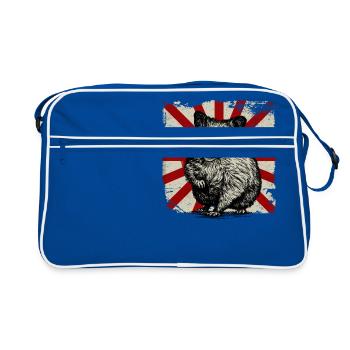 Retro vintage hamster hamster doré rongeur - Sac Retro - bleu/blanc - Devant