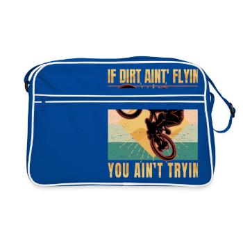 Dirt Bike Rider - Si la saleté ne vole pas, vous n'êtes pas - Sac Retro - bleu/blanc - Devant