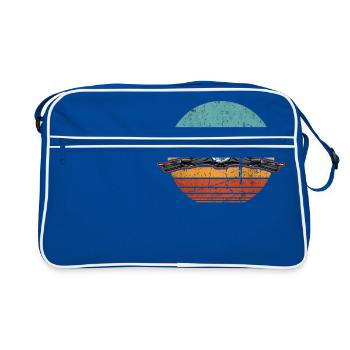 Scooter scooter moteur scooter rétro vintage - Sac Retro - bleu/blanc - Devant