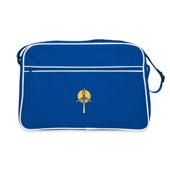 Éolienne | Déclaration sur l’énergie renouvelable - Sac Retro - bleu/blanc - Devant