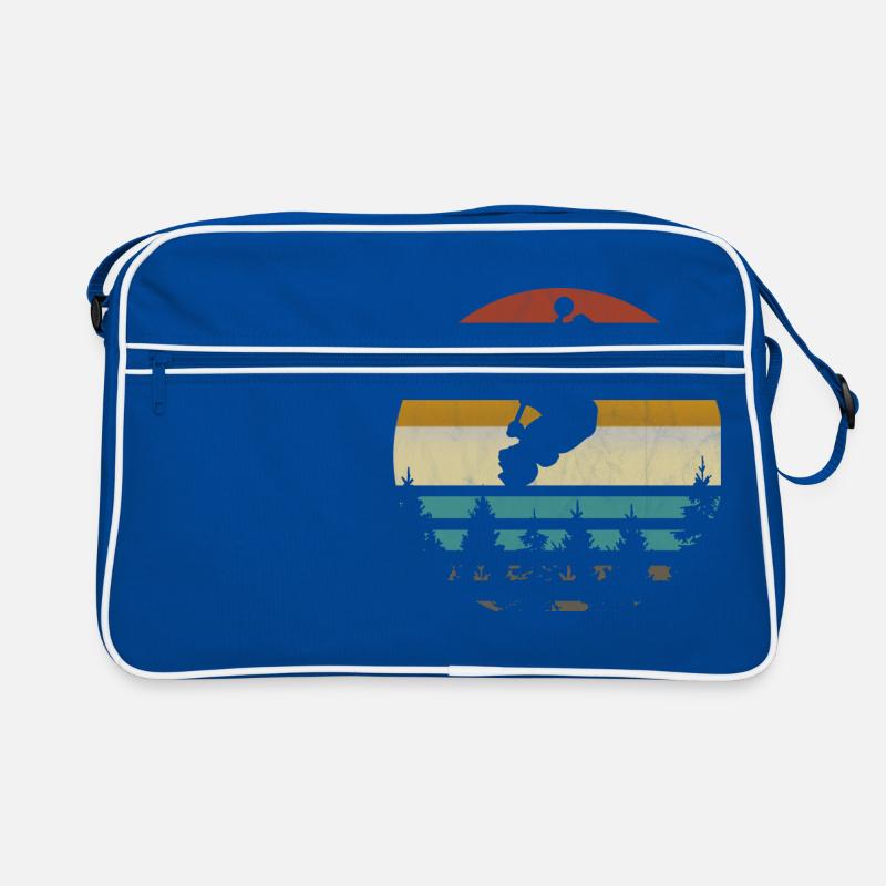 Stuntscooter Stunt Scooter Tretroller retro vintag - Retro Tasche - Blau/Weiß