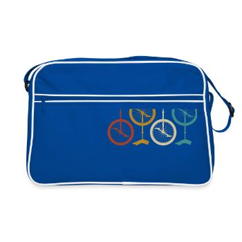 Monocycle monocycle vélo enfants filles rétro - Sac Retro - bleu/blanc - Devant