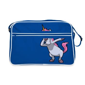 Tamponnant Unicorn enfant drôle cadeau d'anniversaire - Sac Retro - bleu/blanc - Devant