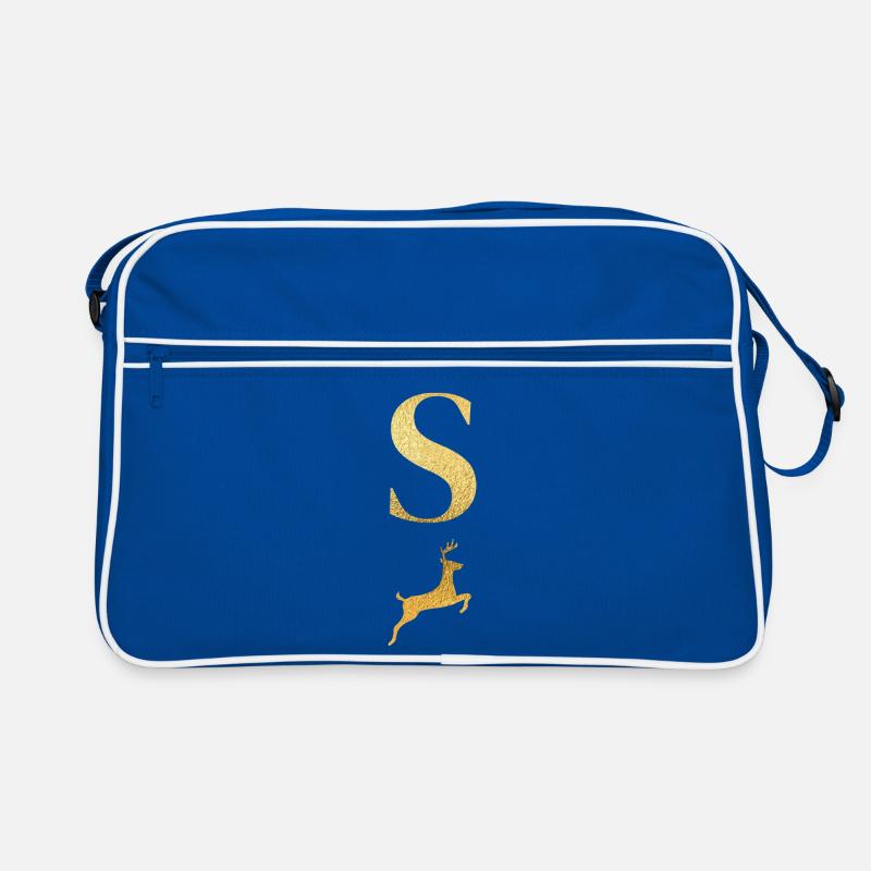 Lettre s cerf doré - idée cadeau Sac Retro
