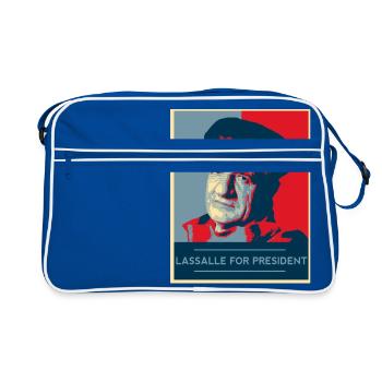 "Lassalle-Obama For President" - Retro Bag - blue/white - Front