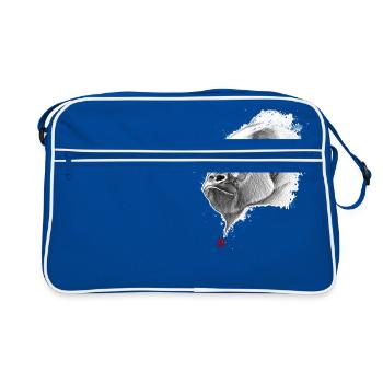 Sketchy Gorilla - Retro Bag - blue/white - Front