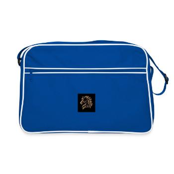 Golden Horse Head Flame Style - Retro Bag - blue/white - Front
