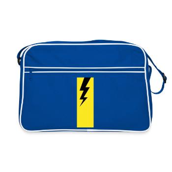 Foudre – Orage, tempête et électricité - Sac Retro - bleu/blanc - Devant
