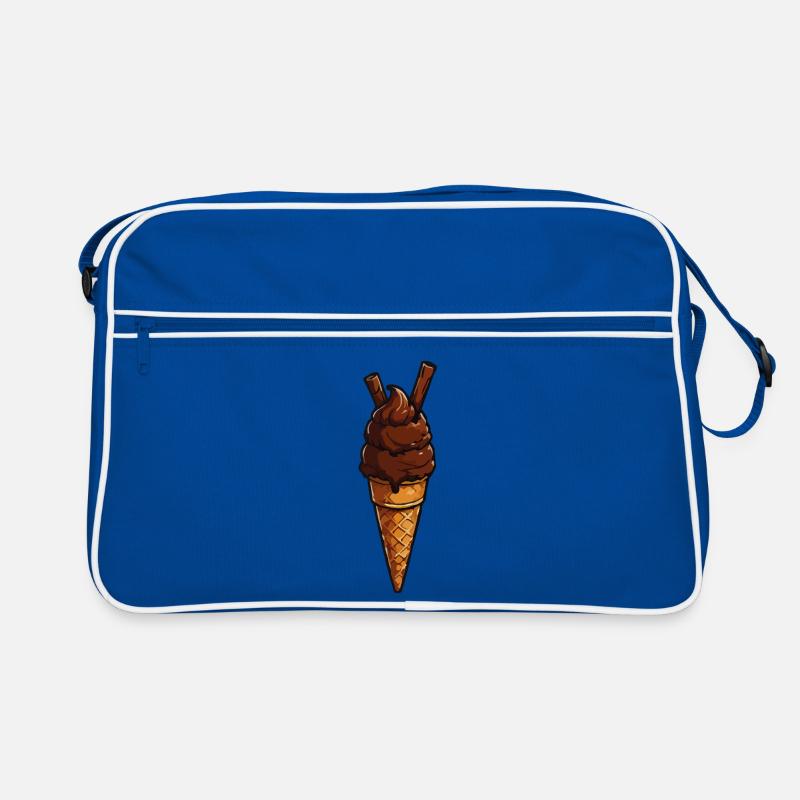 Schokoladen-Eis Cone Muster Retro Tasche