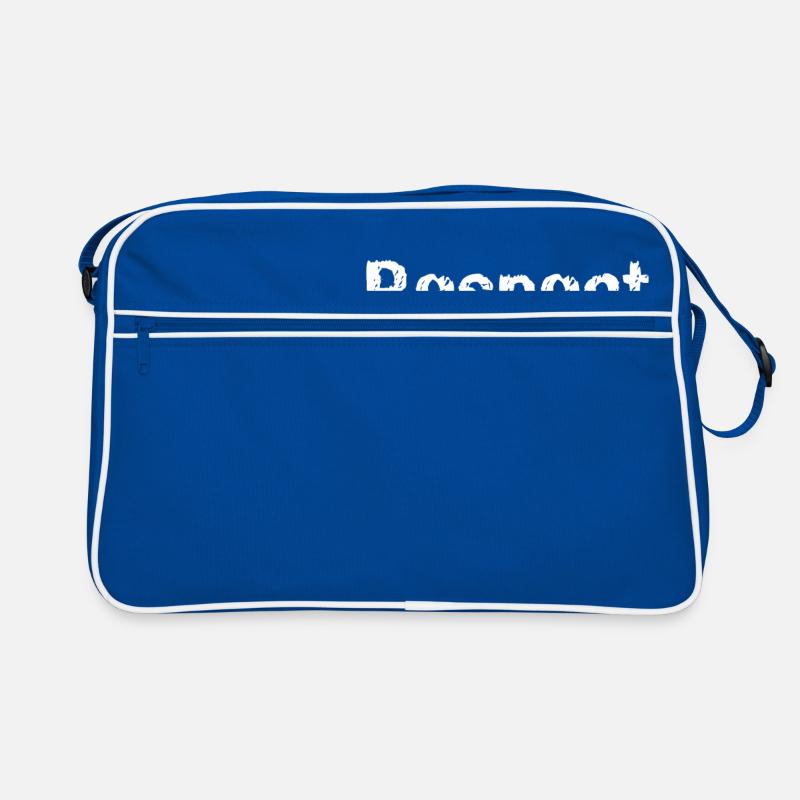 Respect - Retro Tasche - Blau/Weiß