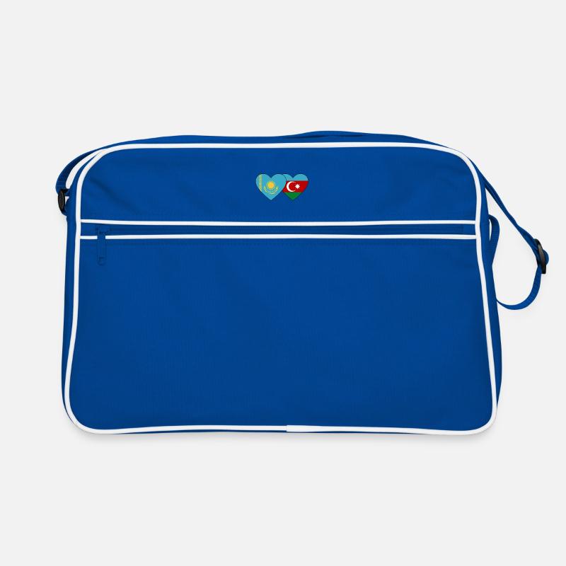 Kazakhstan Azerbaïdjan Drapeau Coeur Sac Retro