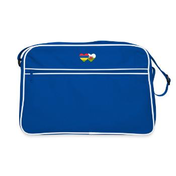 Mauritius Wales Flag Heart - Retro Bag - blue/white - Front