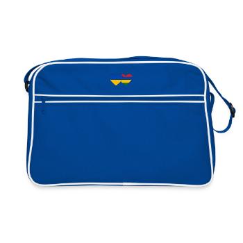 Ukraine Mauritius Flag Heart - Retro Bag - blue/white - Front
