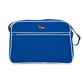 South Africa Mauritius Flag Heart - Retro Bag - blue/white - Front