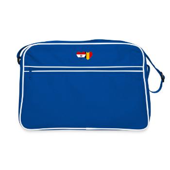 Paraguay Belgique Drapeau du Cœur - Sac Retro - bleu/blanc - Devant