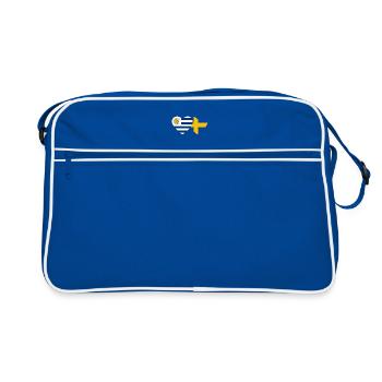Uruguay Suède Drapeau du cœur - Sac Retro - bleu/blanc - Devant