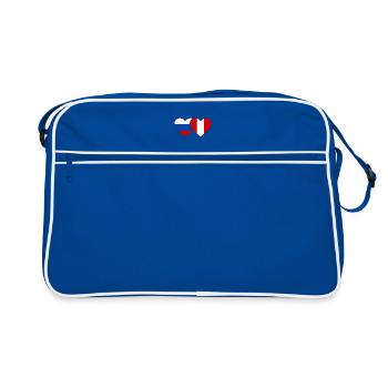 Russie Pérou Drapeau du Cœur - Sac Retro - bleu/blanc - Devant