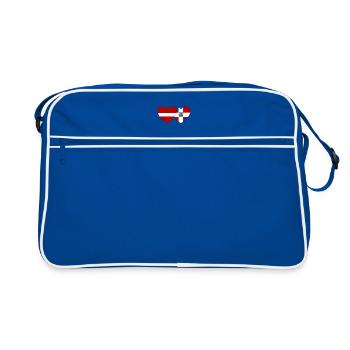 Lettonie République dominicaine Flag Heart - Sac Retro - bleu/blanc - Devant