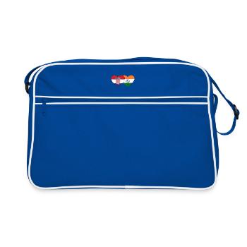 Croatia India Flag Heart - Retro Bag - blue/white - Front