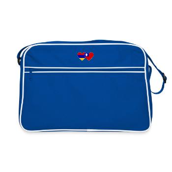 Arménie Drapeau Taiwan coeur - Sac Retro - bleu/blanc - Devant