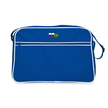 Drapeau de la Russie et du Brésil - Sac Retro - bleu/blanc - Devant
