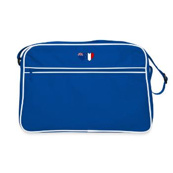 Nouvelle-Zélande France Drapeau Coeur - Sac Retro - bleu/blanc - Devant