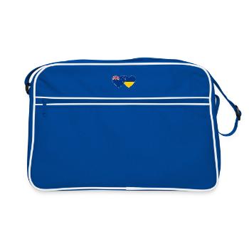 Nouvelle-Zélande Ukraine Drapeau Coeur - Sac Retro - bleu/blanc - Devant