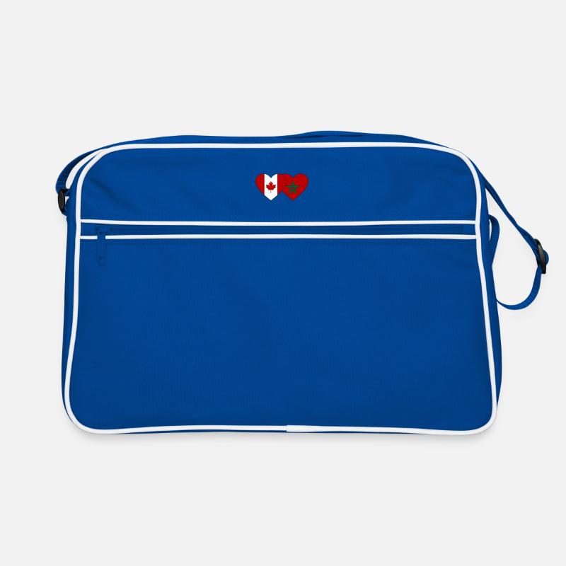Canada Morocco Flag Heart Retro Bag