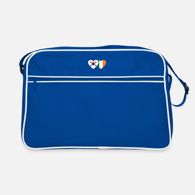 Corée du Sud Irlande Drapeau Coeur Sac Retro