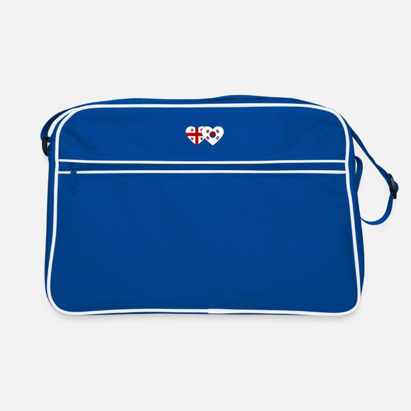 Géorgie Corée du Sud Drapeau Coeur Sac Retro