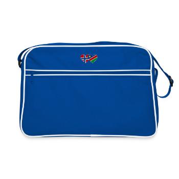 Norway Namibia Flag Heart - Retro Bag - blue/white - Front