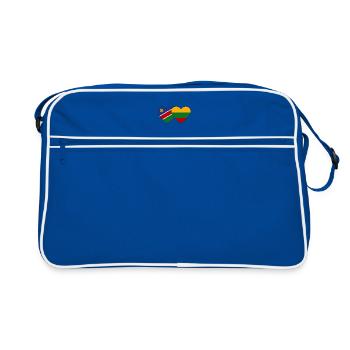 Namibia Lithuania Flag Heart - Retro Bag - blue/white - Front