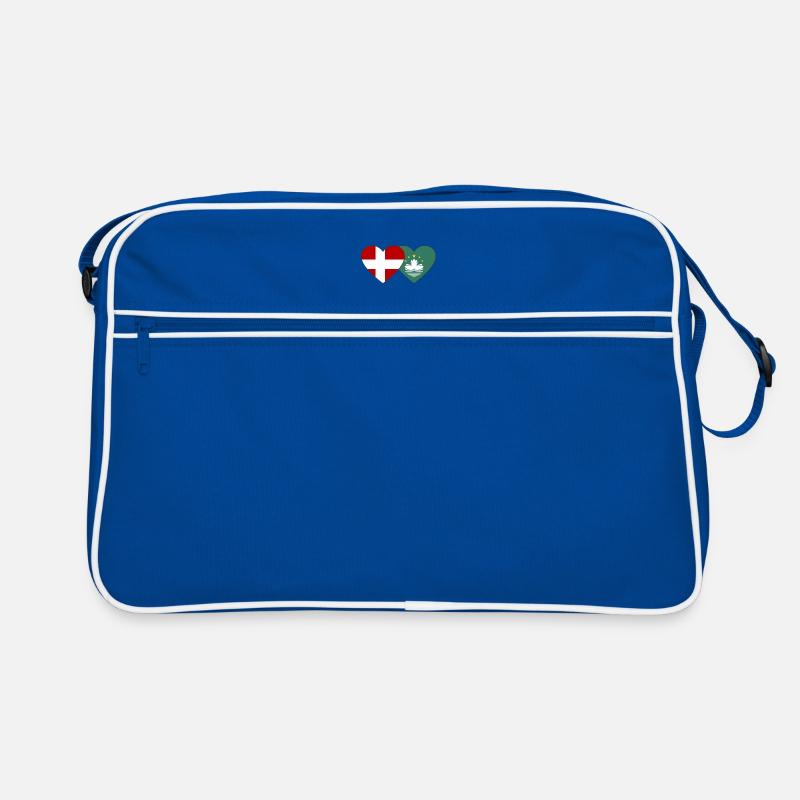 Danemark Cœur de drapeau de Macao Sac Retro