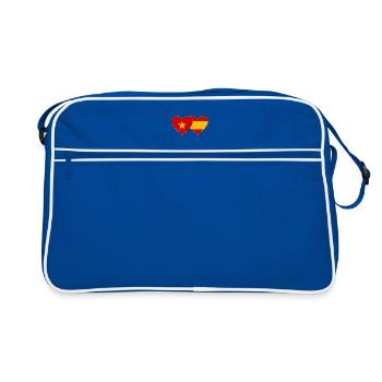 Vietnam Espagne Drapeau Coeur - Sac Retro - bleu/blanc - Devant