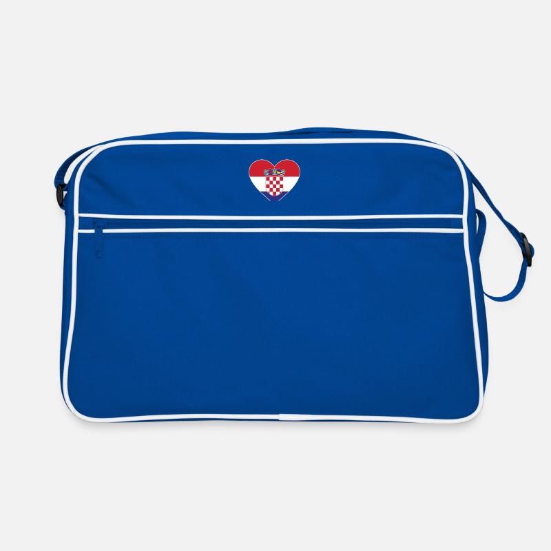 Croatia Flag Heart Retro Bag