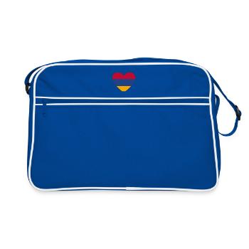 Armenia Flag Heart - Retro Bag - blue/white - Front