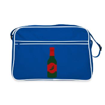 Hot Sauce Chili Sauce Spicy Food BBQ Crew - Retro Bag - blue/white - Front