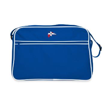 Drapeau de carte de réplique dominicaine - Sac Retro - bleu/blanc - Devant